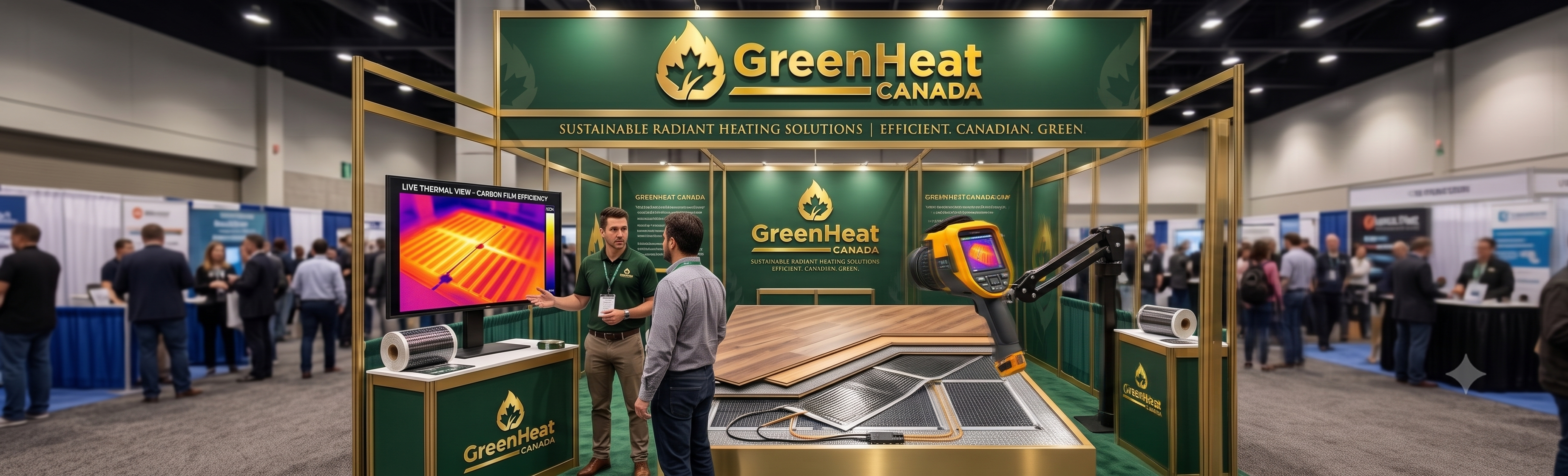 Green Heat Trade Show Booth with Thermal TV